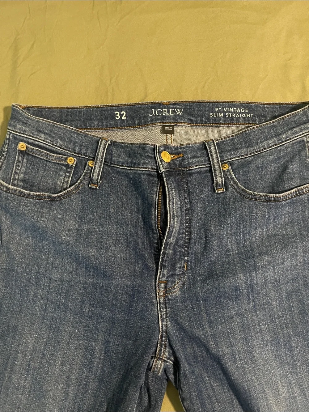 J. Crew Blue Slim Straight Denim Jeans Size 32
